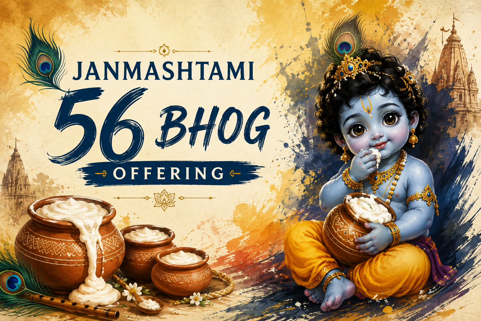 56 Bhog List: Chappan Bhog Offered to Lord Krishna